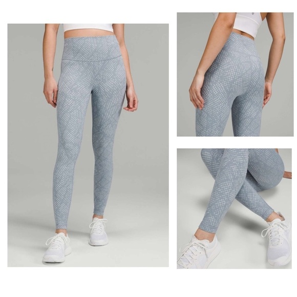 Lululemon Wunder Under High-Rise Tight In Reptilia Jacquard Chambray - size 8 - Picture 1 of 12